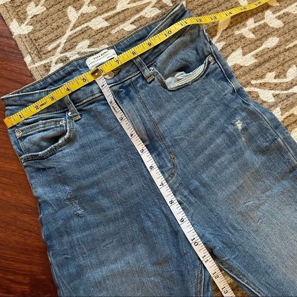 Zara Woman Premium Denim Collection Ripped Jeans Size 2 - Picture 7 of 8